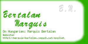 bertalan marquis business card